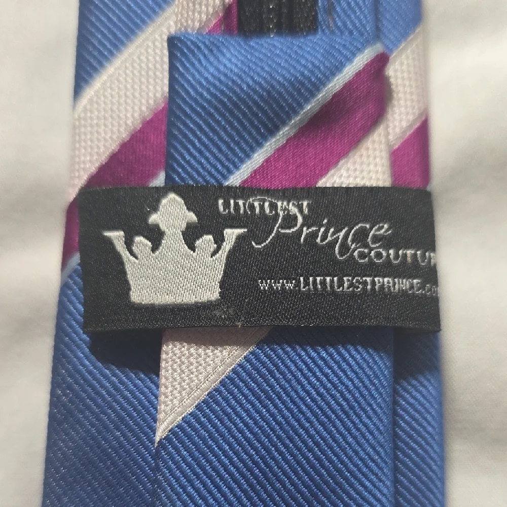 Stylish Blue and Purple Striped Kids Tie